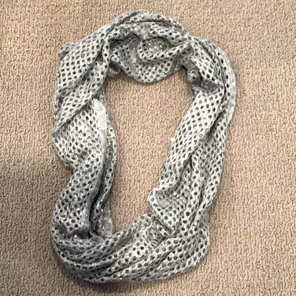 H&M Grey w/ Sequin Endless Scarf or Shawl